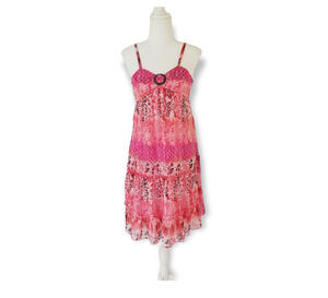 iZ Amy Byer, Girl Floral ruffle dress, coconut shell Buckle front - Size 12